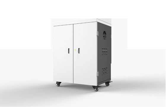 60 cổng AC Cabinet sạc máy tính bảng với khóa và chìa khóa Fan làm mát và bánh xe tiêu chuẩn y tế Đức