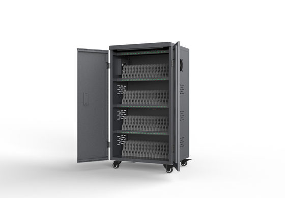 Tủ sạc máy tính bảng dung lượng lớn, đầu vào 100-250V, đầu ra 5V 2A, kích thước 670x500x1320mm, xe đẩy sạc USB Type-C