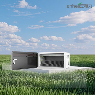 Tủ sạc máy tính bảng nhỏ gọn 640x360x370mm với vách ngăn nhựa ABS kỹ thuật và bánh xe siêu êm y tế