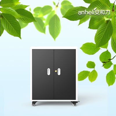 Tủ sạc máy tính xách tay 30 Bay với khóa và chìa khóa Fan làm mát và bánh xe tiêu chuẩn y tế Đức