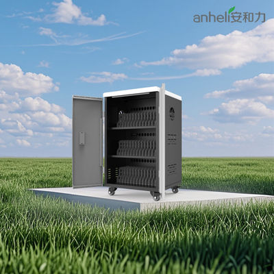 42 cổng xe sạc máy tính bảng với AC Power và quạt làm mát