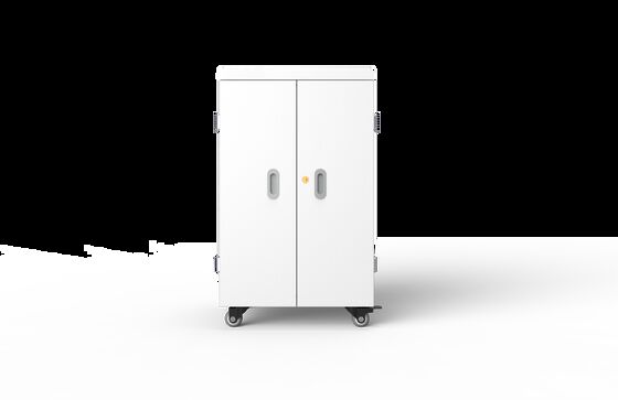 Xe đẩy sạc máy tính bảng 42 cổng với cấu trúc Tấm mạ kẽm và Bánh xe tiêu chuẩn Y tế Đức