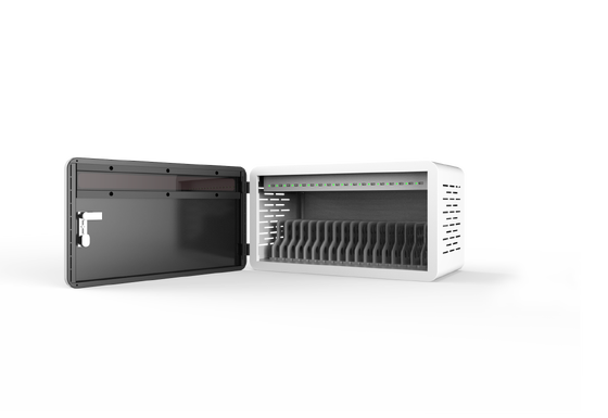 18 Slots USB Charging Cabinet with 8S Security Protection System and Galvanized Sheet Construction