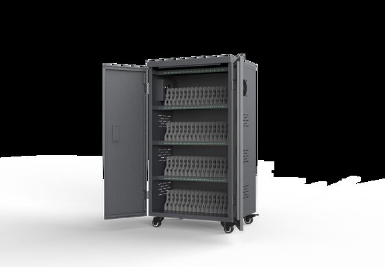 64 Cổng Sạc Xe Đẩy Sạc Máy Tính Bảng với Hệ Thống Bảo Vệ An Toàn 8S và Quạt Tản Nhiệt